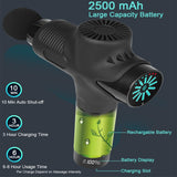 24V Professional Massage Gun with Hot & Cold Therapy – 12 Head Deep Tissue Fascia Massager