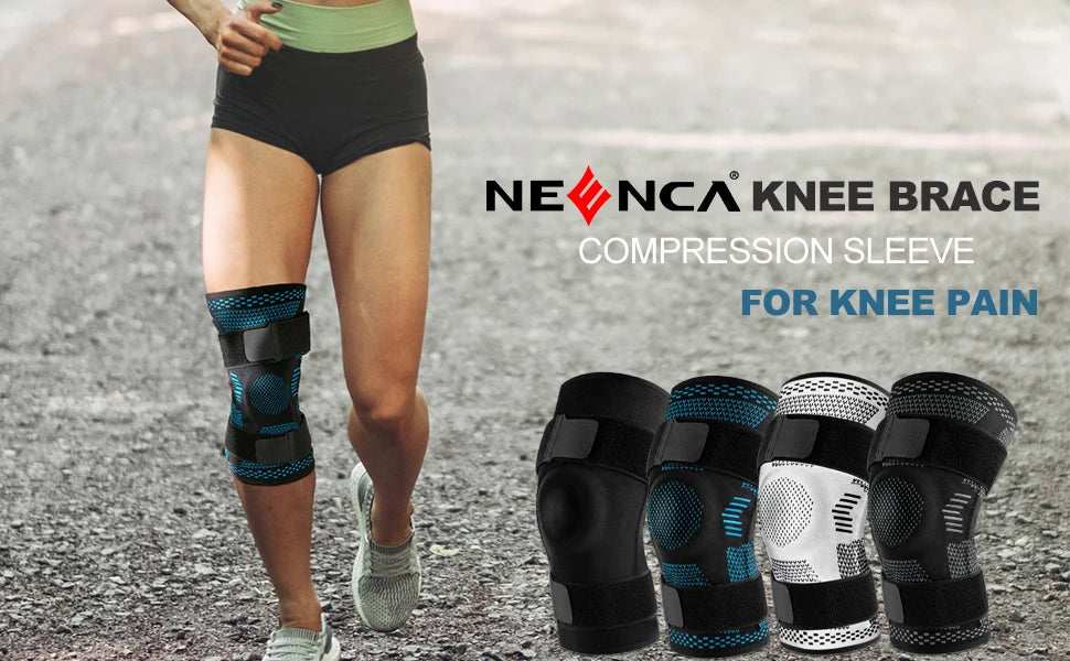 Sports Knee Brace with Side Stabilizers & Patella Gel – Compression Sleeve for Meniscus Tear, Knee Pain, Injury Recovery