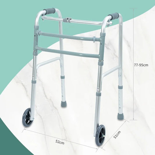 Lightweight Aluminum Folding Walker for Seniors – Non-Slip, Adjustable, Easy Mobility Aid