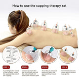 6or24  Pieces Suction Cups Massage Vacuum Cupping Body Massager Plastic Vacuum Suction Therapy Cupping Set Cans for Massage