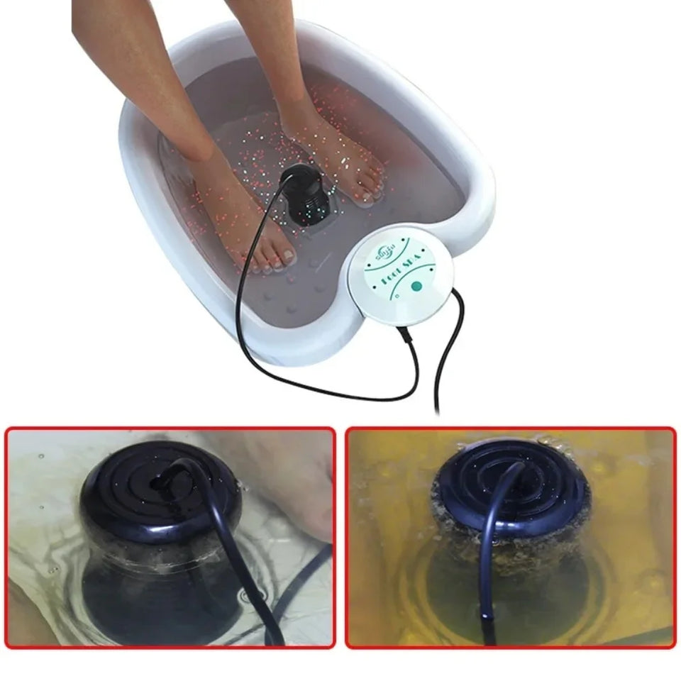 Electric Foot Detox Hydrotherapy Machine Ion Cleaning Foot Bath Massage Vibrat Care Array Relieve Stress Muscle Healthy Massager