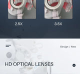 Dental Surgical Loupes with LED Headlight – 2.5X/3.5X Binocular Magnifier with Adjustable 5W Lamp