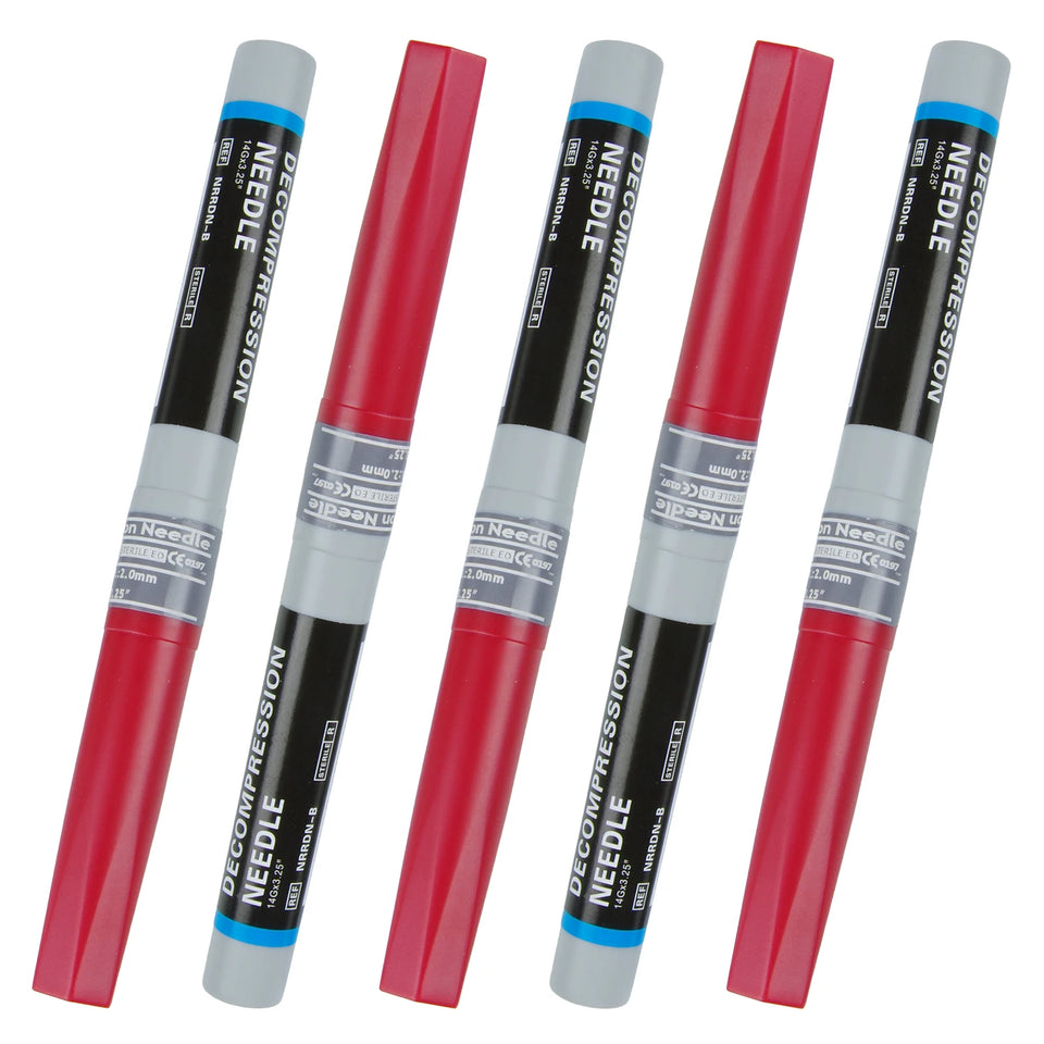 Sanke Rescue Pneumothorax Decompression Needle – 50G Chest Catheter for Trauma & First Aid IFAK Kits