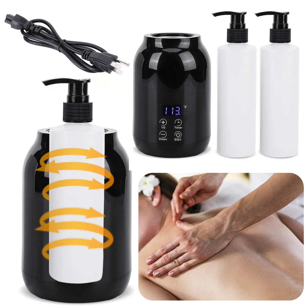 Digital Massage Oil & Lotion Warmer – Cream Heater with LED Display, Timer & 2 Heat Modes