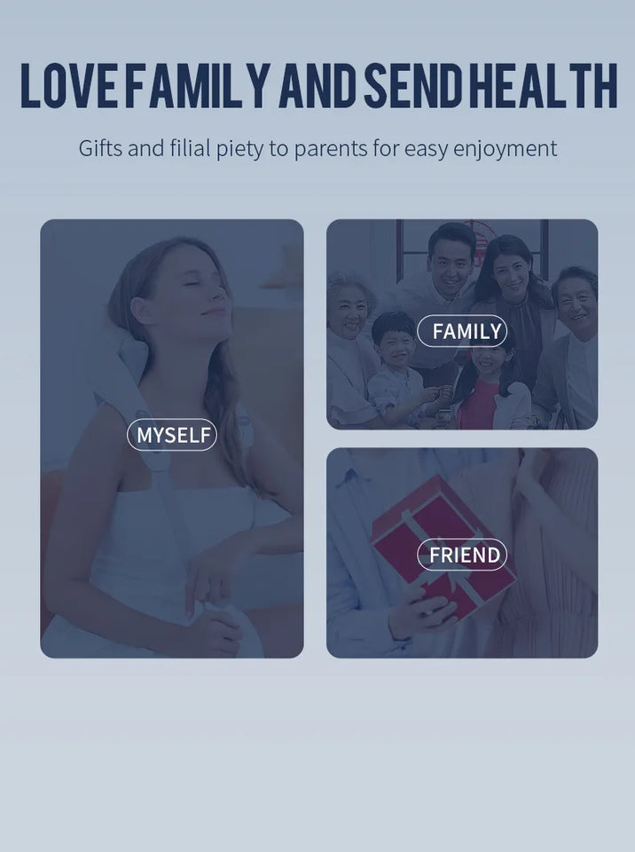 Foreverlily Wireless Neck and Shoulder Massager – Heated Kneading Massage Shawl