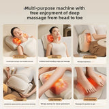 Heated Massage Pillow for Neck & Back – Multi-Function Shiatsu Massager for Shoulders, Waist & Finger Relaxation Massage