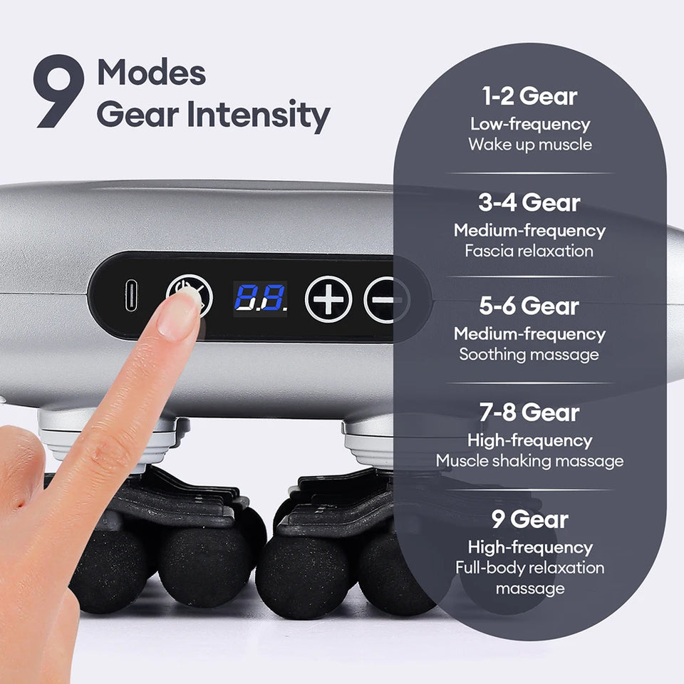 30-Head Massage Gun – High-Frequency Vibration Deep Tissue Muscle Massager