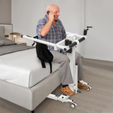 Electric Adjustable Patient Lift Transfer Chair – Foldable Handicap Shower & Commode Toilet Seat for Elderly Home Care