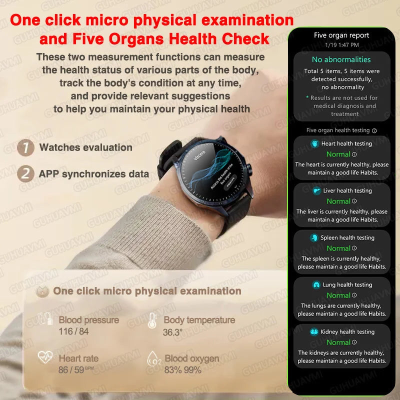 Xiaomi Pulse ECG+PPG Smartwatch 2025 – Blood Lipid, Uric Acid, BP, Body Fat & Sports Health Tracker with Call Function