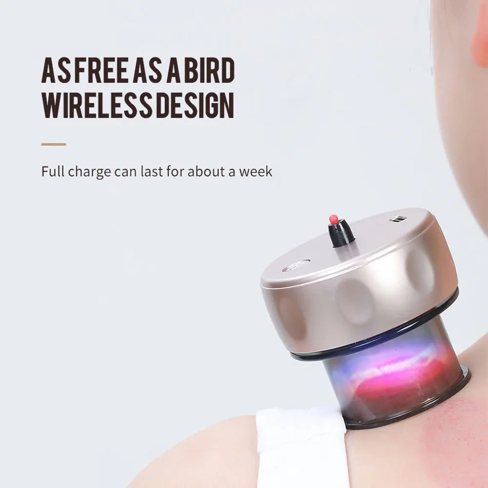 Electric Cupping Therapy Device – Negative Pressure Scraping & Massage for Back, Neck & Shoulders