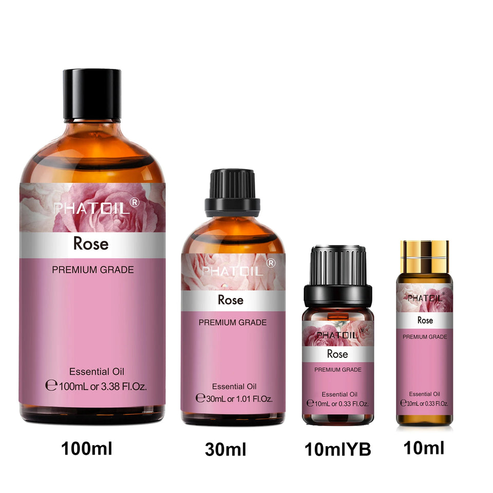 PHATOIL Natural Essential Oils – Vanilla, Peppermint, Bergamot & Eucalyptus (10ml/30ml/100ml)