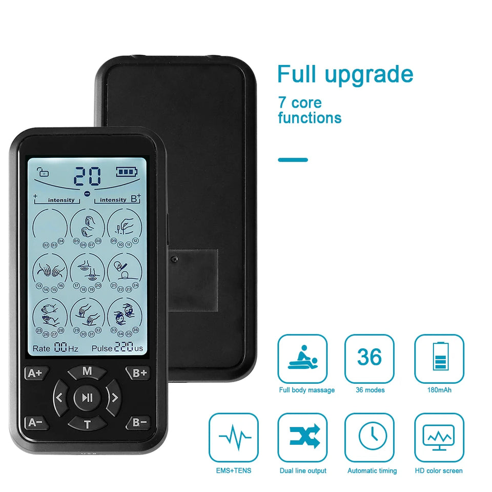 36 Mode Electric EMS Muscle Stimulator Tens Massager Acupuncture Body Massage Pulse Therapy Slimming Machine Electrostimulator