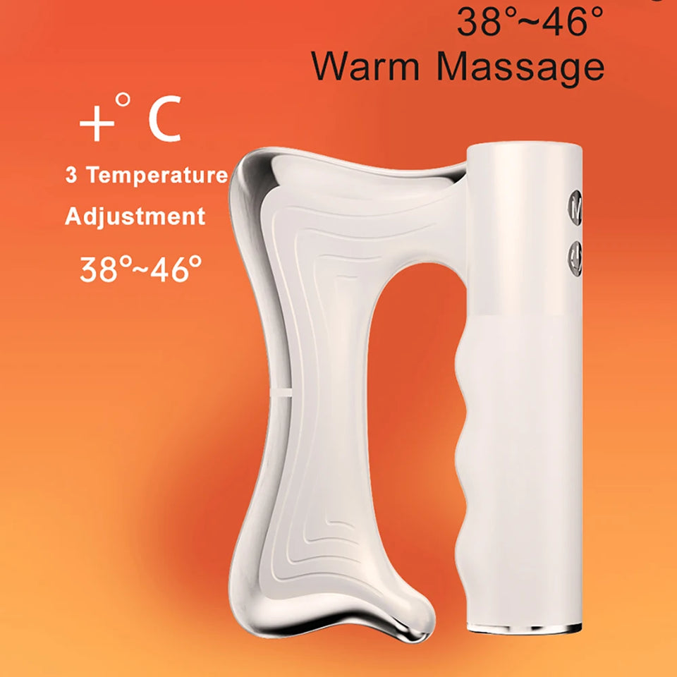 Electric Heating Fascia Knife Massager with LCD – Vibration Muscle Relaxation & Body Lifting Tool