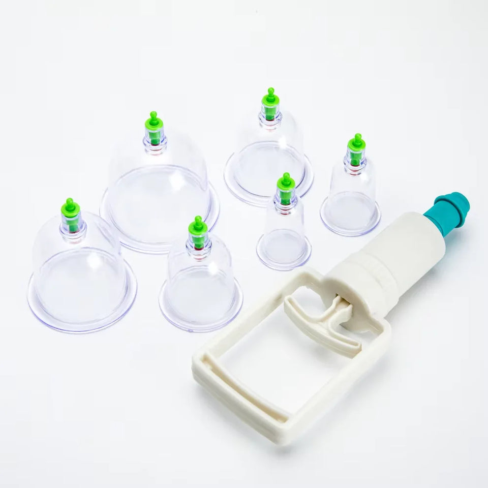6or24  Pieces Suction Cups Massage Vacuum Cupping Body Massager Plastic Vacuum Suction Therapy Cupping Set Cans for Massage