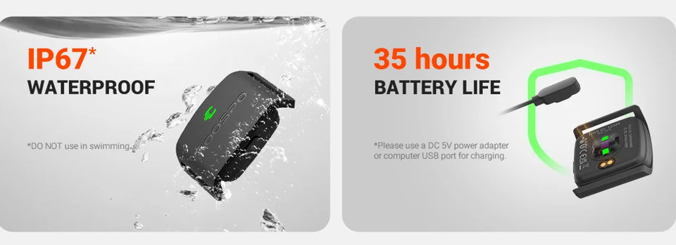 COOSPO HW9 Armband Heart Rate Monitor – BLE5.0 & ANT+ Compatible for Fitness & Cycling