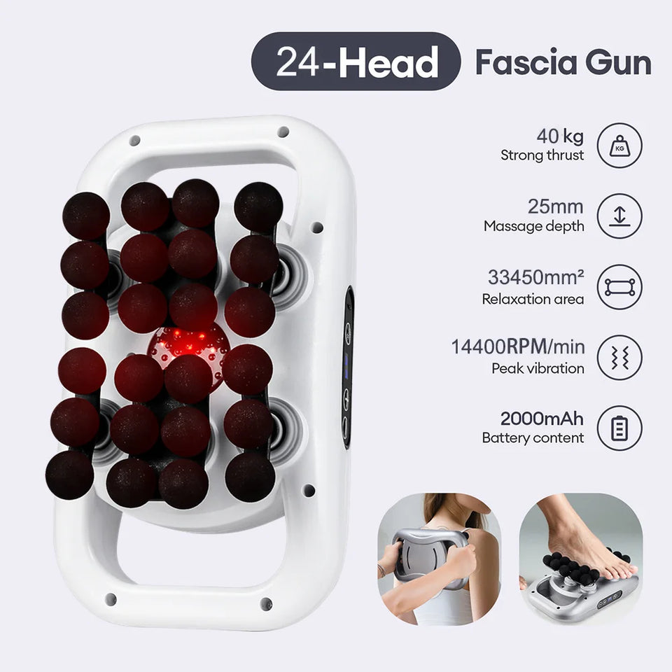30-Head Massage Gun – High-Frequency Vibration Deep Tissue Muscle Massager