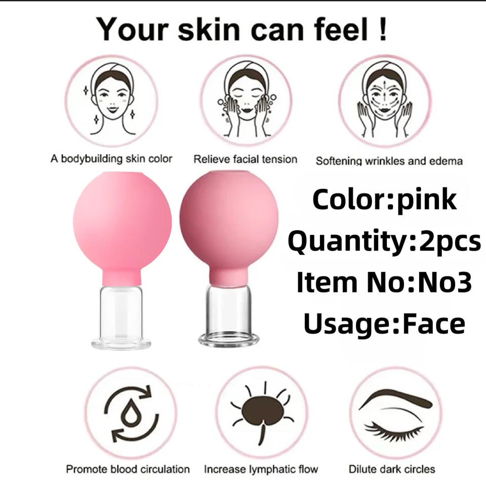 Tuhopeta Vacuum Cupping Glass Jar Cellulite Massager Acupuncture Suction Cup Slimming FatBurning Health Care Chinese MedicalTool