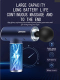 Lenovo Professional Fascia Massage Gun N2/N3 – Deep Tissue Muscle Relaxation with LED Touch Screen & 6–8 Heads