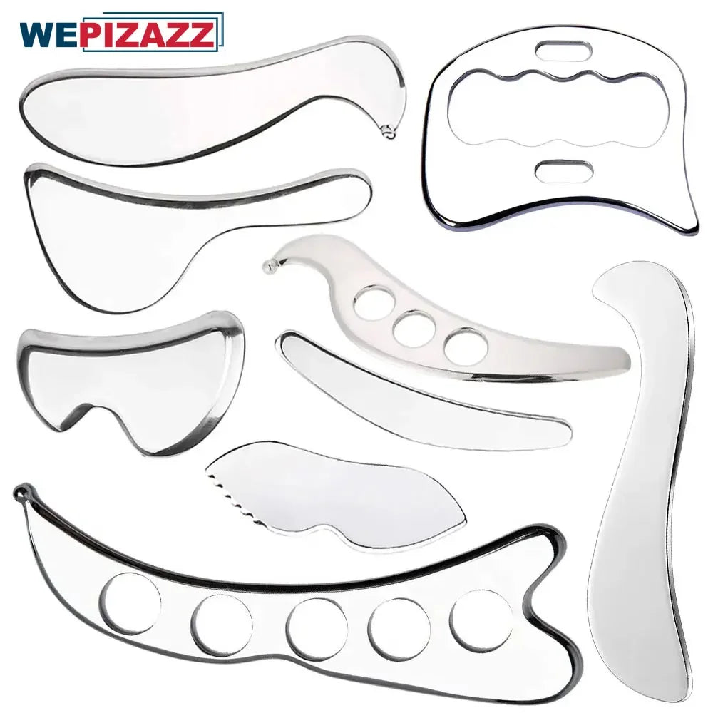 Professional GuaSha Massage Tools Stainless Steel Gua Sha Scraping Massage Tool IASTM Tools Great Soft Tissue Mobilization Tool