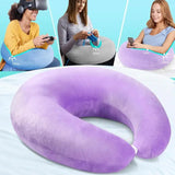 Ergonomic U-Shaped Gaming Pillow – Arm & Elbow Support Lap Cushion for Adults & Kids (Crocheting, Reading, Gaming)