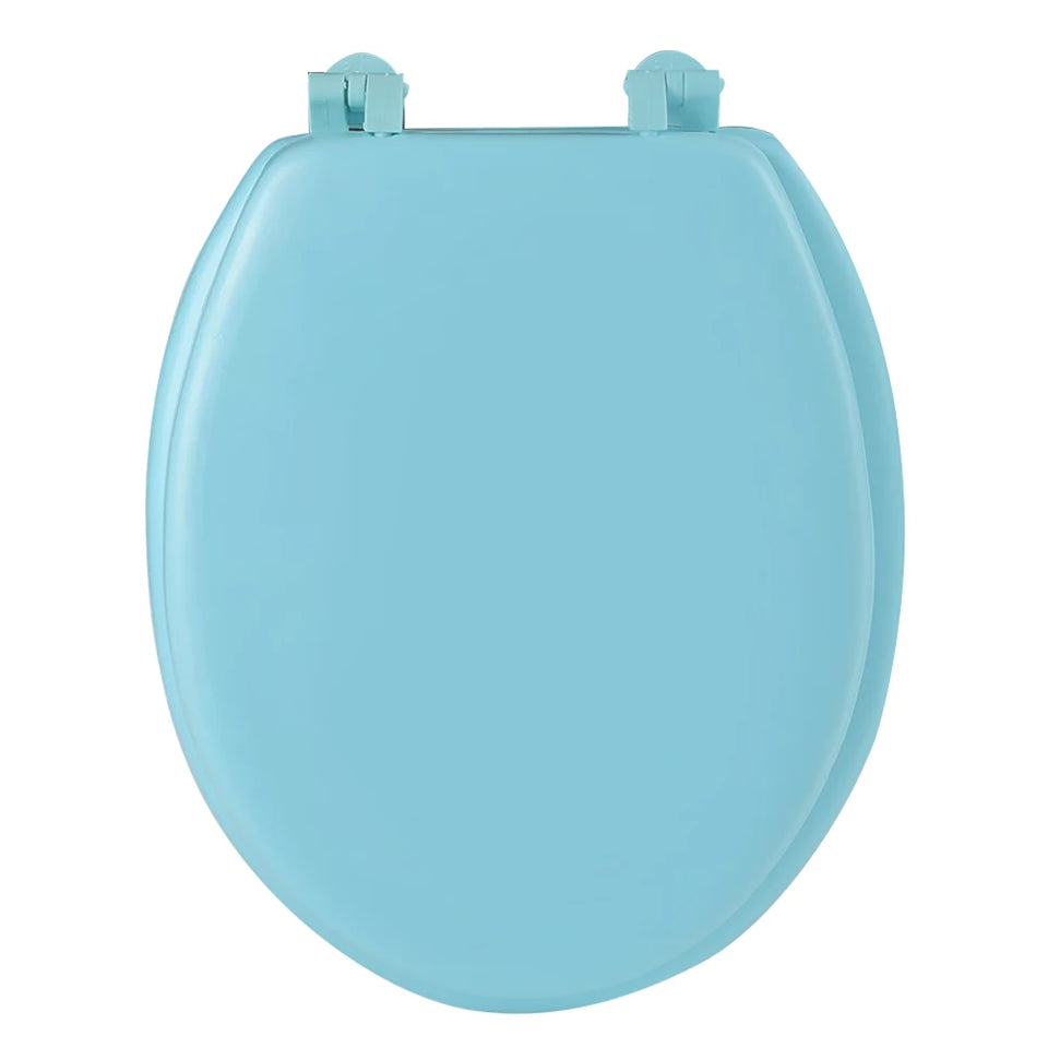 Round Soft-Close Toilet Seat – Comfortable Cushion Bathroom Replacement for Standard Toilets