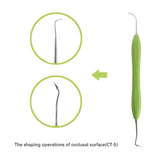 lDental Double-Ended Resin Filler Spatula Set – Stainless Steel Composite Filling Tool with Silicone Handle