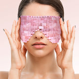 Natural Rose Quartz Eye Mask Massager Jade Relax Sleep Massage Tools Care Stone Face Cooling Sleep Mask