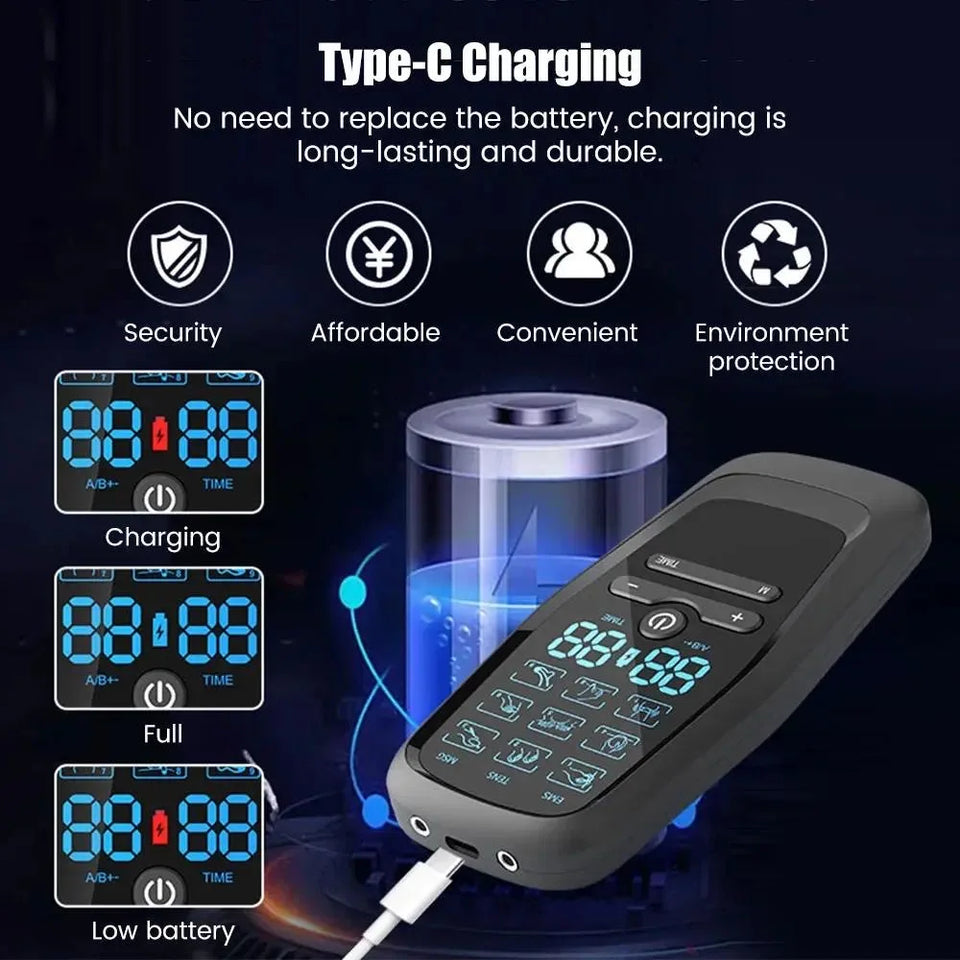 EMS Muscle Stimulator Pulse Acupuncture Relax Digital Therapy EMS Stimulator Pain Relief Body Massager Home Use