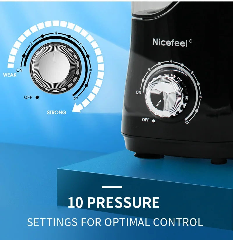 600ML High-Frequency Pulse Water Flosser – Oral Irrigator with 7 Heads for Teeth Whitening & Tartar Removal