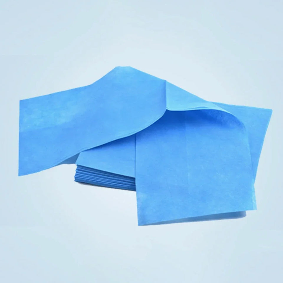 Disposable Surgical Drapes 40pcs – Sterile Non-Woven Waterproof Sheets 50×60cm (Blue Surgical Towels)