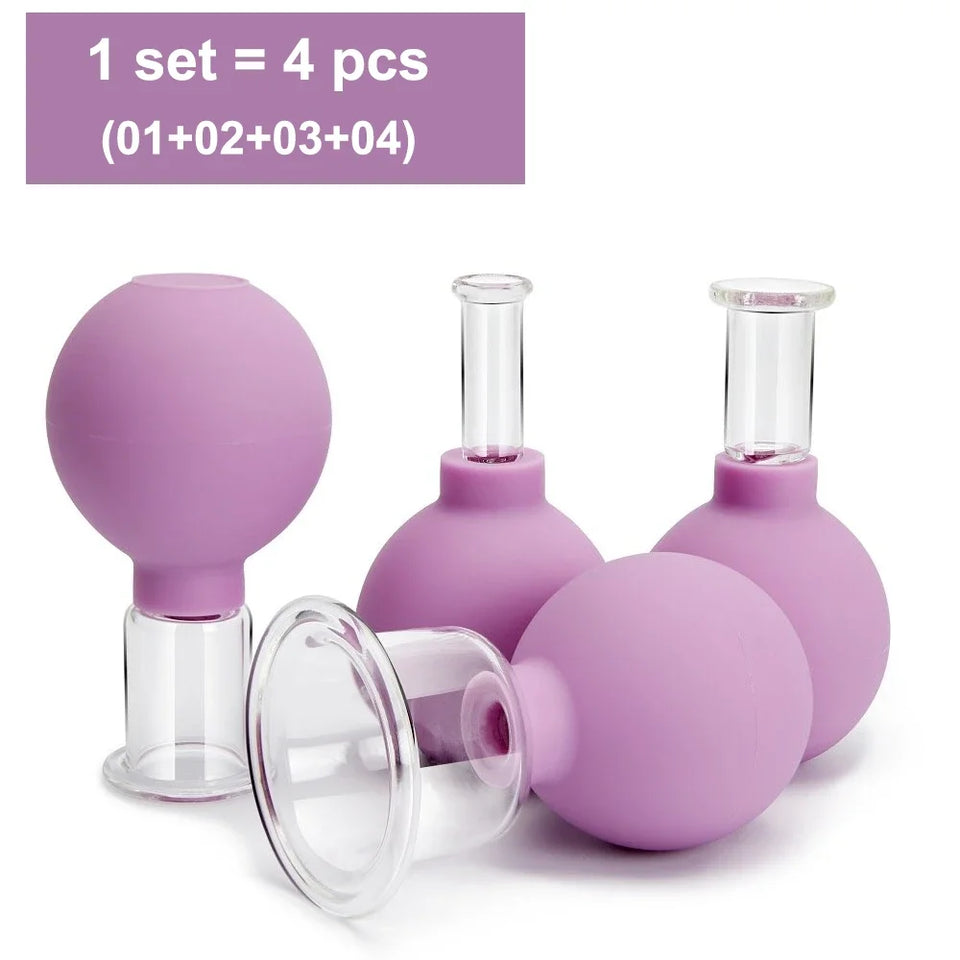 Rubber Cupping Face Massager Vacuum Eye Skin Lifting Facial Cups Anti Cellulite Jar Anti-Wrinkle Cupping Therapy Beauty Tool