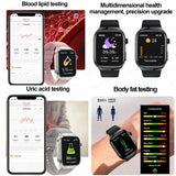2025 Uric Acid & Blood Fat Smartwatch – ECG+PPG, Pulse, Blood Pressure, Bluetooth Call & Sports Fitness Health Tracker