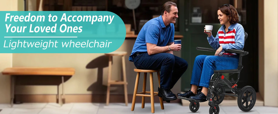 Ultralight Folding Manual Wheelchair – Durable Airline-Approved Transportation Chair for Easy Travel