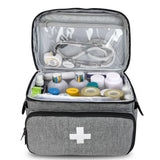 Travel First Aid Kit Bag – Layered Medical Storage Organizer for Home, Car & Outdoor Use
