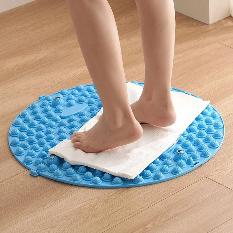 Foot Yoga Acupressure Massage Board – Round Exercise Pad for Muscle Relaxation & Meridian Therapy
