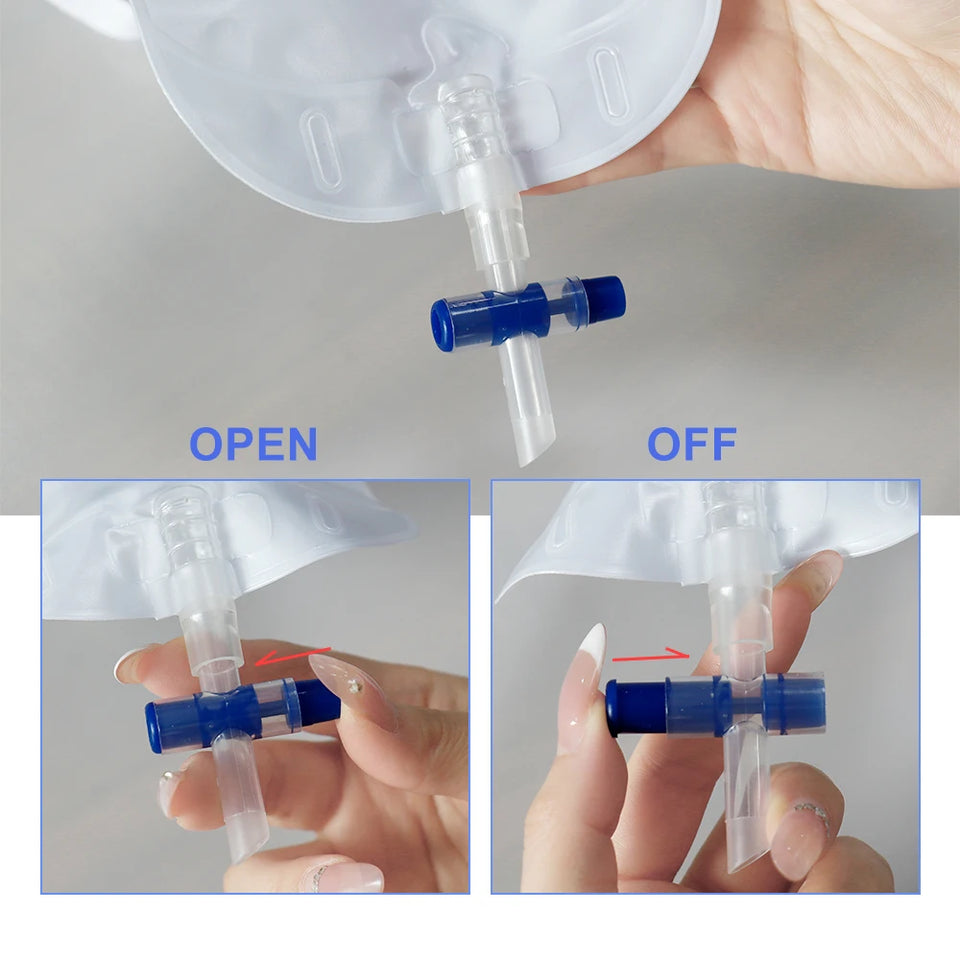 Reusable Male Wearable Silicone Urine Bag with Catheter & Drainage System