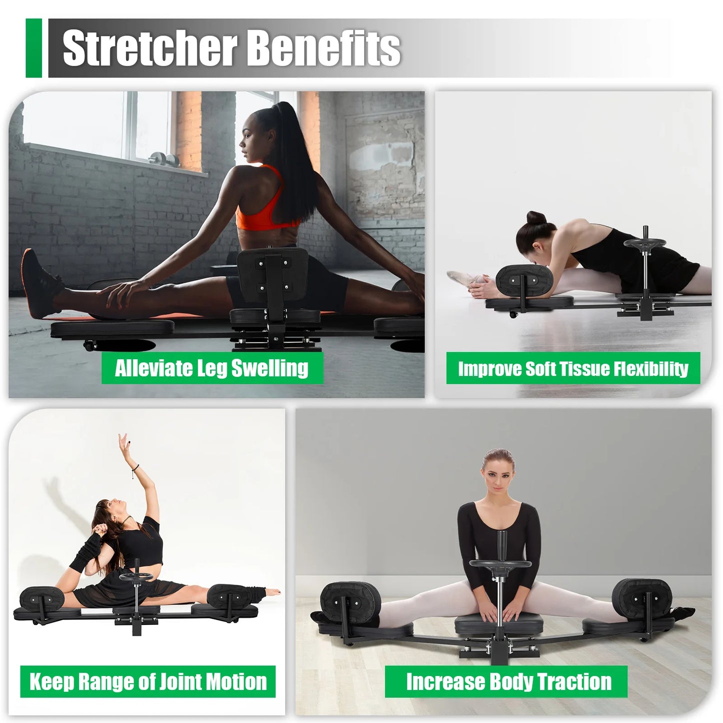 220 lbs Heavy-Duty Pro Leg Stretcher – Yoga & Flexibility Training Machine for Home Gym