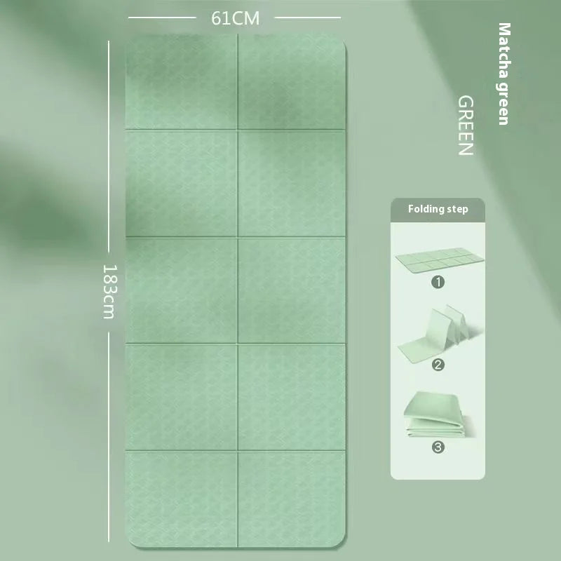 Foldable Anti-Slip Yoga & Nap Mat – Portable Thick Fitness Floor Mat for Home, Kids, and Students