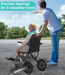 Ultralight Folding Manual Wheelchair – Durable Airline-Approved Transportation Chair for Easy Travel