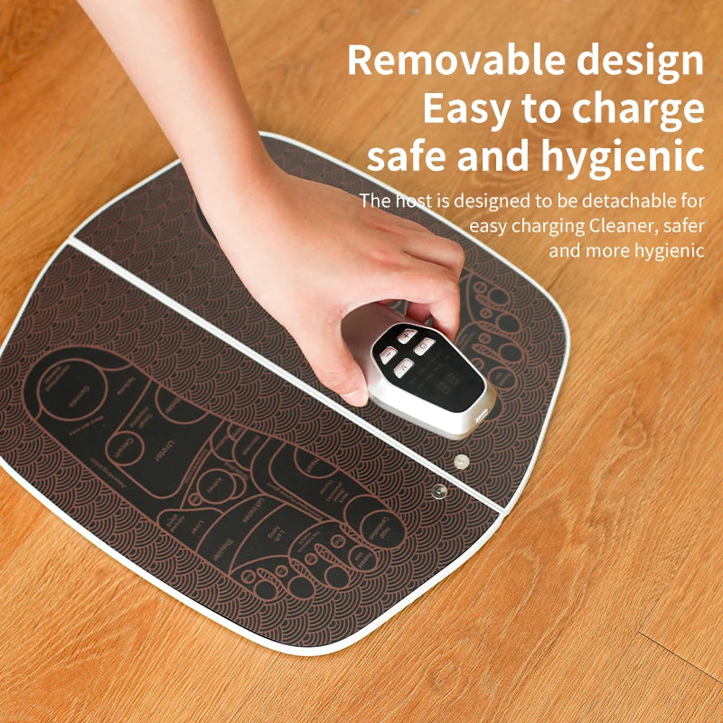 JianYouCare EMS Foot Massager Pad – USB Rechargeable Muscle Stimulator with Remote Control for Blood Circulation & Acupoint Massage