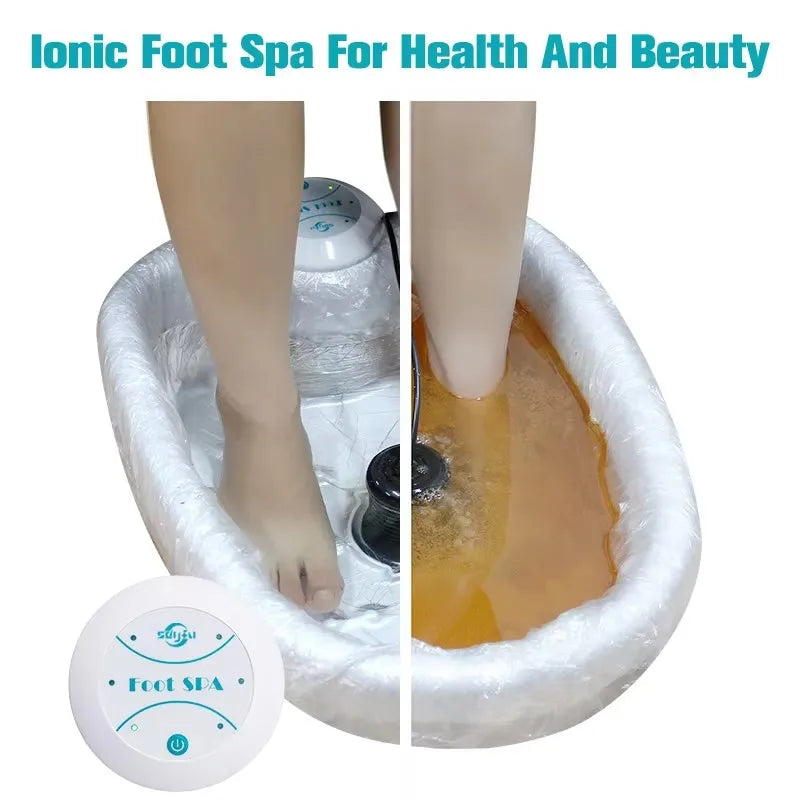 Detox Ion Electric Foot Spa Bath Massager Machine Foot Bath Cleaning Footspa Vibrating Whirlpool Care Arrays Aqua Health Therapy
