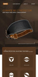 AOLIKES Cowhide Weightlifting Belt – Lumbar Support Gym Belt for Squats & Bodybuilding