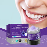 Teeth Restoration Mineral Powder – Purple Whitening Toothpaste for Stain Removal, Fresh Breath & Oral Care