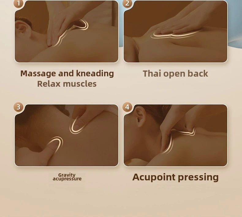 JAIYORL Shiatsu Neck Massage Pillow Electric Cushion Back Massager Deep with Heat Tissue Kneading for Shoulder Relax Muscles