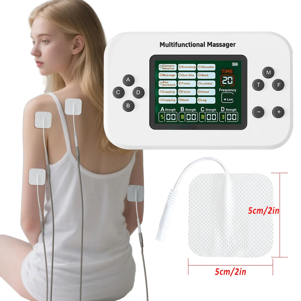 30 Levels 15 Modes Electric Tens Relax Muscle Stimulator EMS Acupuncture Body Facial Massager Digital Therapy Slimming Machine