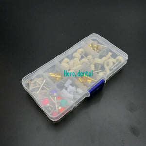 80PCS Dental Prophy Polishing Brush Cups – Alumina, Nylon, Cotton Wool, and Felt Wheels for Professional Dental Cleaning