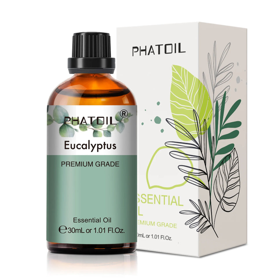 PHATOIL Natural Essential Oils – Vanilla, Peppermint, Bergamot & Eucalyptus (10ml/30ml/100ml)