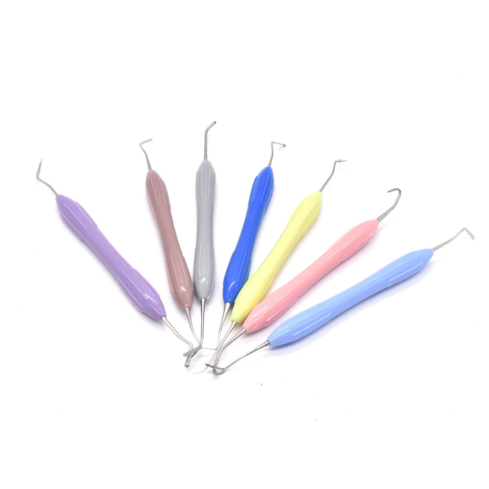 lDental Double-Ended Resin Filler Spatula Set – Stainless Steel Composite Filling Tool with Silicone Handle