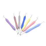 lDental Double-Ended Resin Filler Spatula Set – Stainless Steel Composite Filling Tool with Silicone Handle