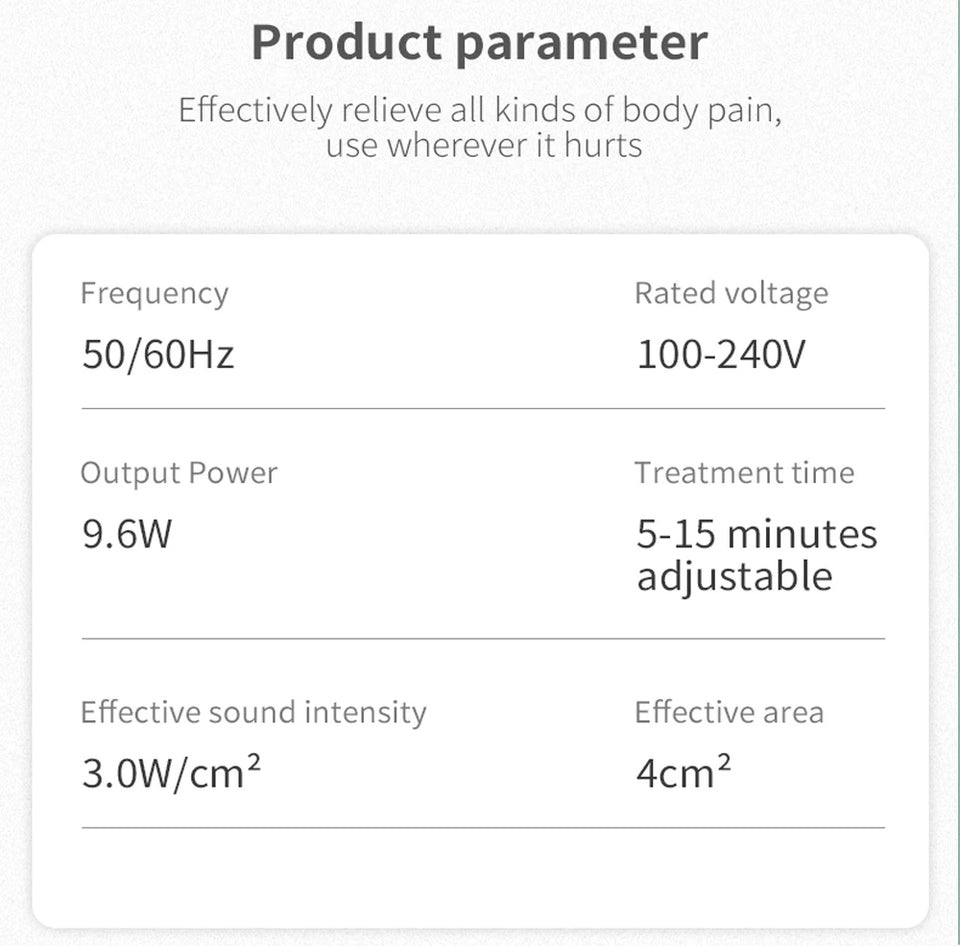 Portable Ultrasound Therapy Machine – Pain Relief & Physiotherapy Device for Arthritis